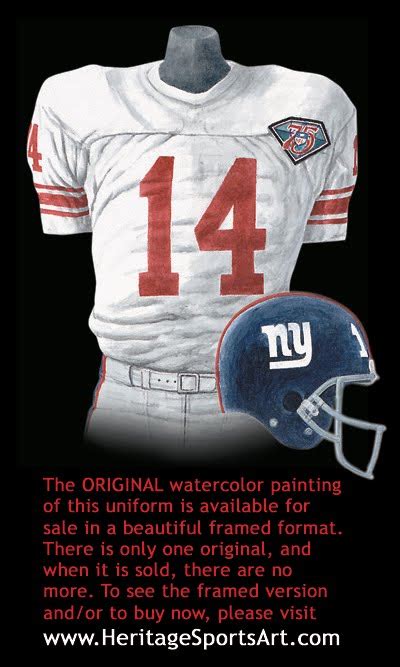 New York Giants Uniform and Team History | Heritage Uniforms and ...