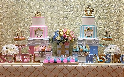 Cute idea for twins prince and princess baby shower theme | Baby shower princess theme, Baby ...