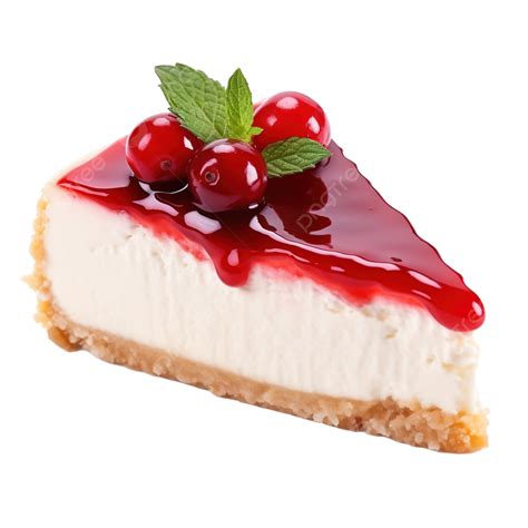 Cheesecake With Cherry Topping And Christmas Decoration, Cheesecake, Cheese Cake, Tart PNG ...