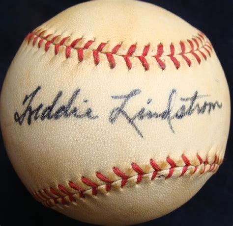 Freddie Lindstrom Autographed Baseball