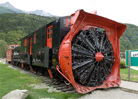 Historic Rotary Snowplow Cuts a Path in the Snow for Trains