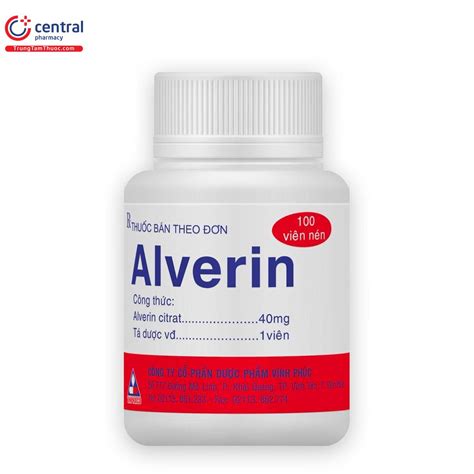 Thuốc Alverin 40mg Vĩnh Phúc điều trị hội chứng ruột kích thích