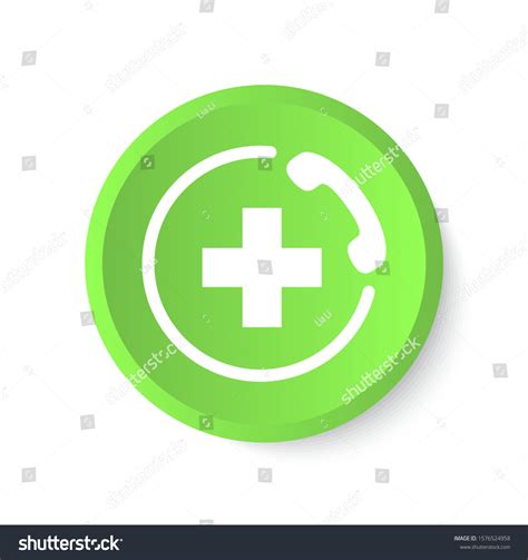 AID button. Emergency phone symbol. White and - Royalty Free Stock Vector 1576524958 - Avopix.com