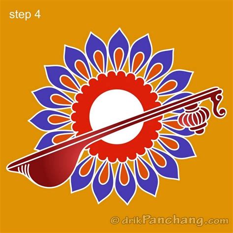 Saraswati Rangoli | Saraswati Puja Rangoli Designs | Rangoli Designs ...