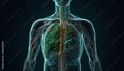 Healthy male chest x ray shows clear lungs generated by AI Stock ...