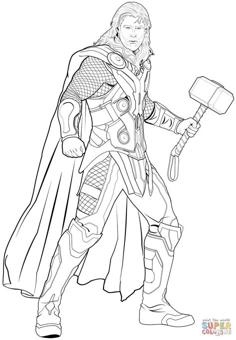 Avengers Thor Coloring Pages Printable Coloring Pages