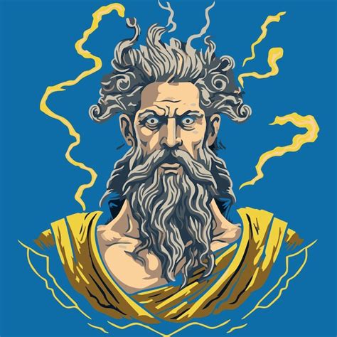 Premium Vector | Zeus vector art of greek mythology god