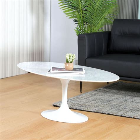 Tulip Marble Coffee Table – Oval W1200 - (replica) | Comfort Design Furniture
