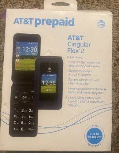 AT&T Cingular Flex 2 U1030AA 4G LTE | BLUE Flip Phone | 2.8" Screen 4GB ...