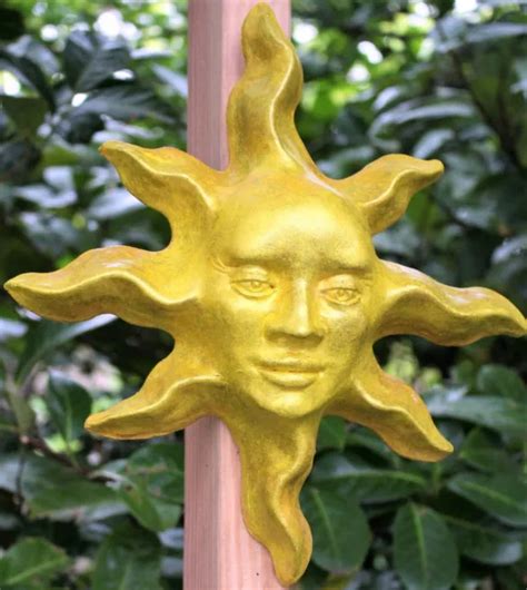GOLDEN MYSTIC FAIRY Gold Sun Face Sculpture, Wall Art Ready to Hang, Signed Art $72.00 - PicClick