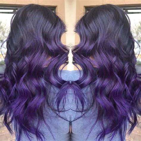 60+ Purple Highlight on Brown Hair Ideas (2024 Update) | Purple hair ...