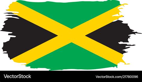 Jamaica flag Royalty Free Vector Image - VectorStock