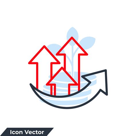 growth icon logo vector illustration. Graph symbol template for graphic ...