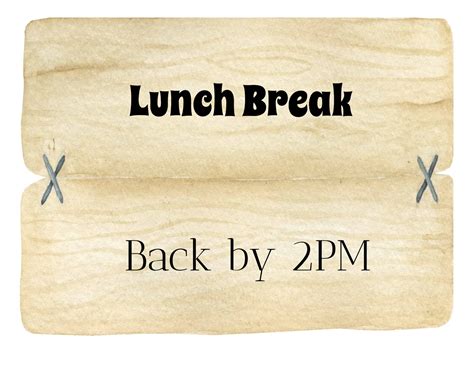 FREE Editable and Printable Out to Lunch Sign | Instant Download