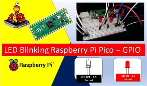 Raspberry Pi Pico GPIO with LED Blinking Examples