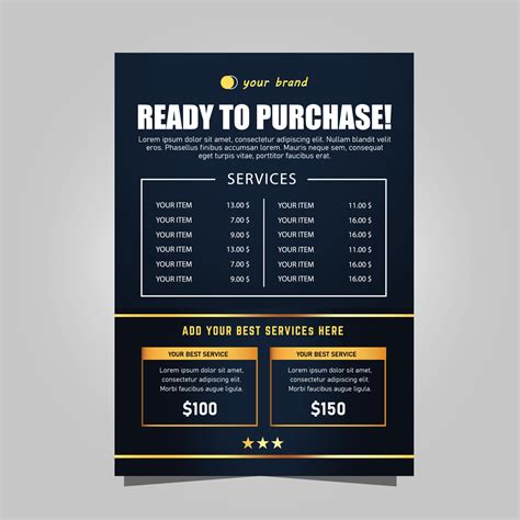 Graphic Design Price List Template Free Download - Printable Form, Templates and Letter
