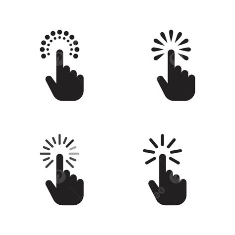 Hand Touch Technology Vector Hd Images, Hand Touch Vector Icon Design ...