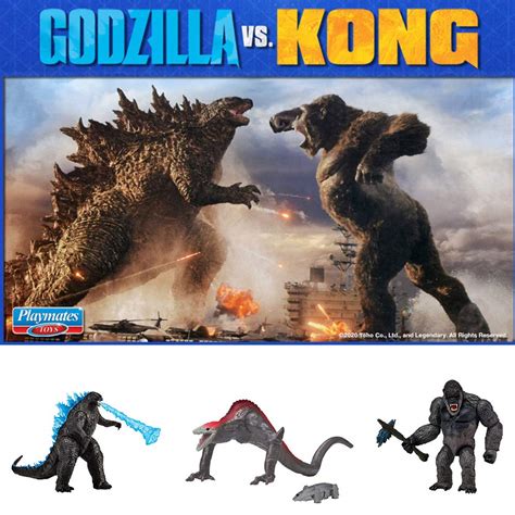 Buy Monsterverse Godzilla vs. Kong; Kong, Godzilla, and Skullcrawler ...