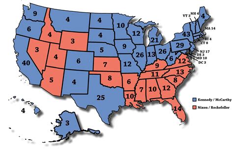 Election Of 1968 By County Electoral Votes