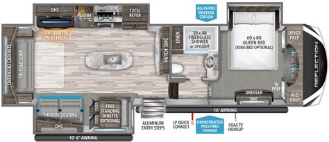 337RLS Grand Design Reflection 2020 Floorplan - Good Life RV