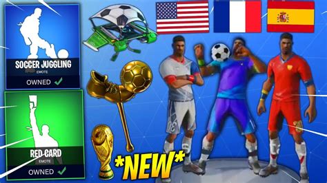 *NEW* Fortnite World Cup Skins LEAKED! ⚽ *COUNTRIES SKINS!!* + Emotes ...