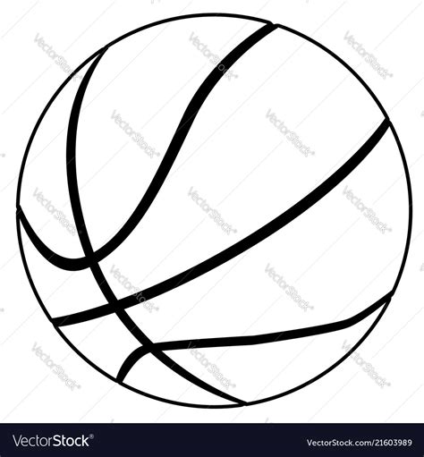 Black and white basketball Royalty Free Vector Image