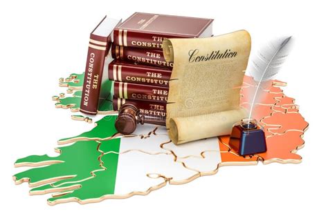 Constitution of Ireland Concept, 3D Rendering Stock Illustration ...