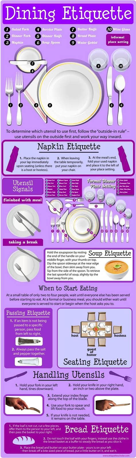 The Complete Dining Etiquette Guide! - Check out 100s of dining etiquette how-to lists! | Dining ...