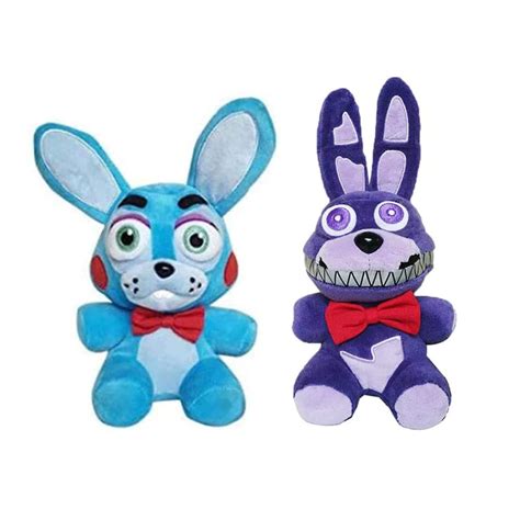 Buy 2pcs Freddy plushies Set,Toy Bonnie and Nightmare Bonnie Plush Toy ...