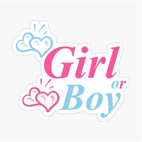 "Gender reveal party Girl or Boy?" Sticker for Sale by ToniaKroeger | Baby gender reveal party ...