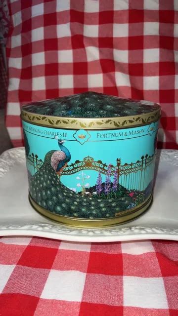 BEAUTIFUL FORTNUM & Mason Biscuit Tin in Commemoration of HM King Charles III £27.47 - PicClick UK