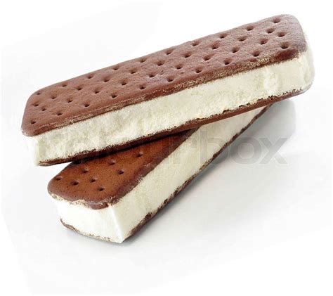 Vanilla and cookie ice cream sandwich bars | Stock Photo | Colourbox