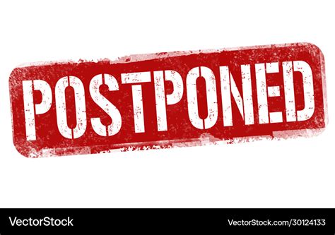 Postponed sign or stamp Royalty Free Vector Image