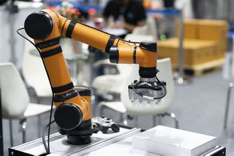 Robot Programming Arm in Automation System Stock Photo - Image of ...