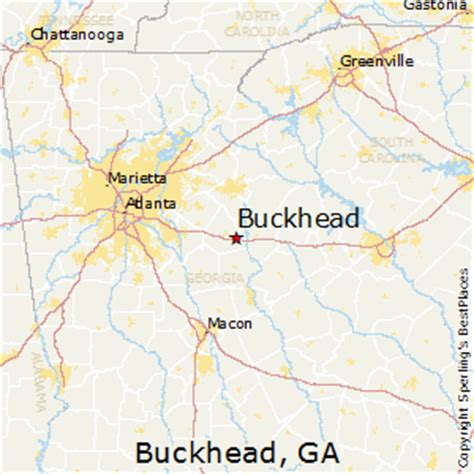 Map Of Buckhead Georgia | Cities And Towns Map