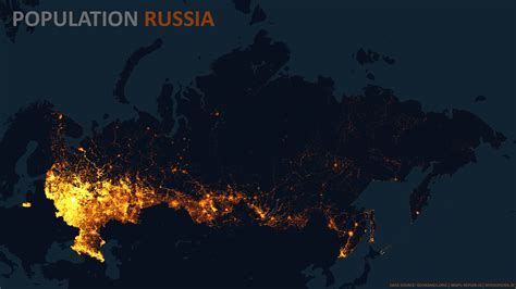 Population Map - Russia : r/interestingasfuck