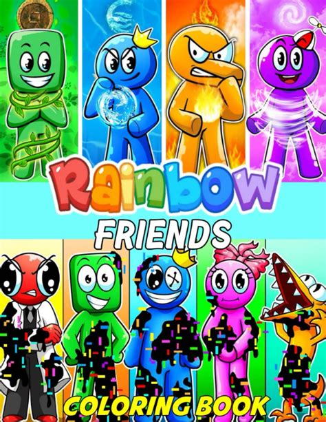 Rainbow Friends Coloring Book: Alphabet Lore. Jumbo Coloring Book For Kids Ages 4-8, 9-12 , Fun ...