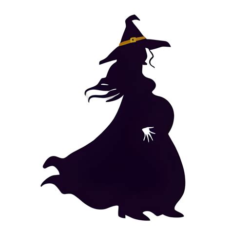 Pregnant Witch Silhouette SVG · Creative Fabrica