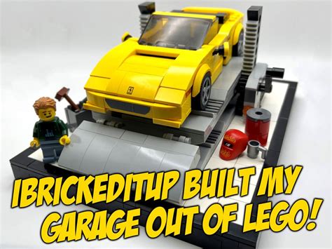 LEGO MOC Hoovie's Garage Car Lift & Ferrari F355 Spider by IBrickedItUp | Rebrickable - Build ...