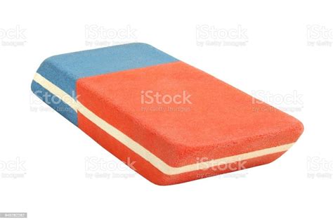 Rubber Eraser On White Stock Photo - Download Image Now - Blue, Eraser ...