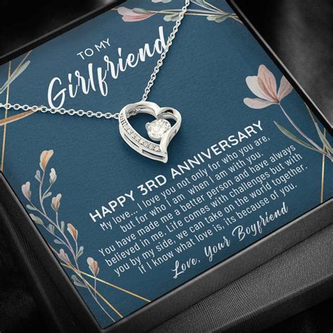 3rd Anniversary Gift for Girlfriend 3rd Anniversary Gift for - Etsy