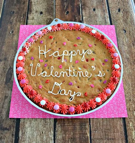 Chocolate Chip Cookie Cake for Valentine's Day - Hezzi-D's Books and Cooks