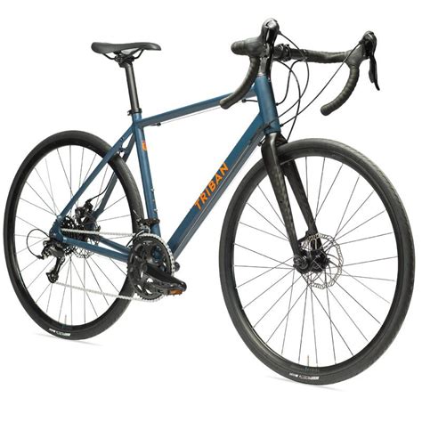 RC 120 Disc Road Bike, Blue - Microshift TRIBAN - Decathlon