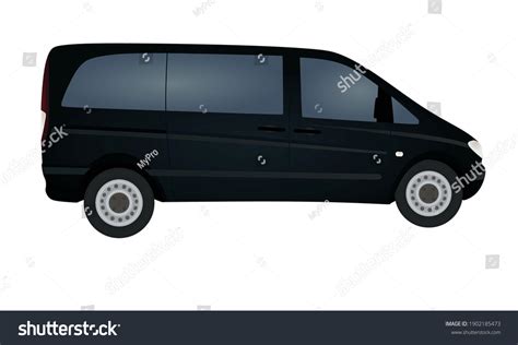 Van Side View Vector Illustration: เวกเตอร์สต็อก (ปลอดค่าลิขสิทธิ์) 1902185473 | Shutterstock