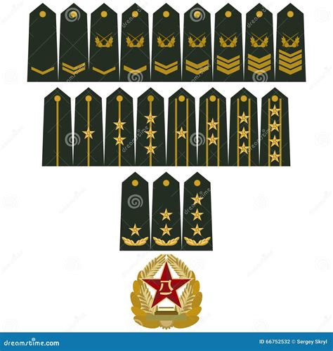 Insignia Army of China stock vector. Illustration of collection - 66752532