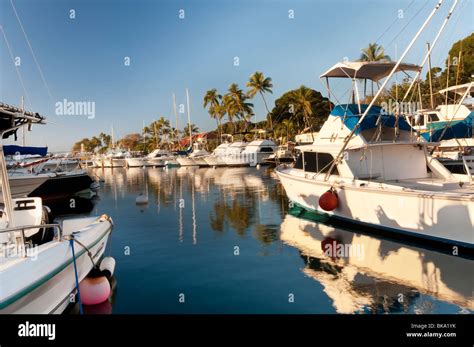 Lahaina Harbor, West Maui Hawaii showing big game fishing boats and pleasure boats Stock Photo ...