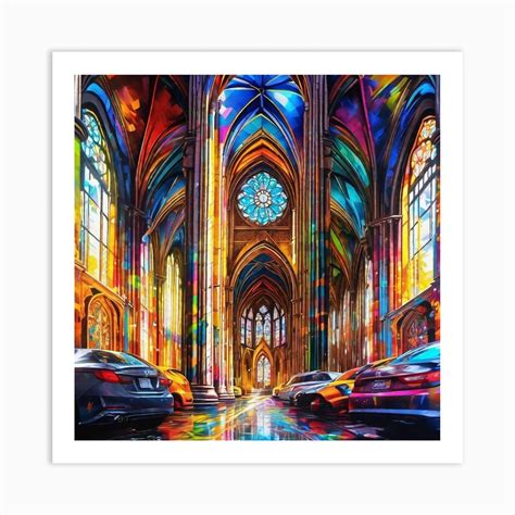 Cathedral Stained Glass Art Print by Noctarius - Fy