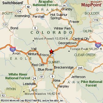 Silverthorne, Colorado Area Map & More