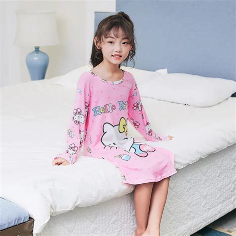 Aliexpress.com : Buy 2018 Leisure Autumn Girls Nightgown Long Sleeve ...