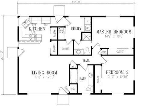 Cool 2 Bedroom House Plans With Open Floor Plan - New Home Plans Design